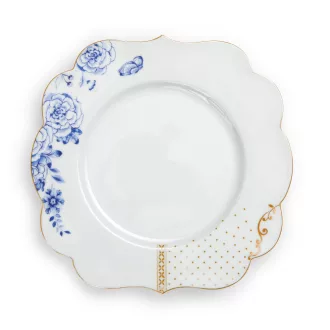 Pip Studio - Royal White- fehér porcelantál - 23,5 cm
