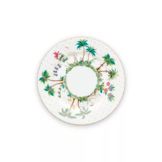 Pip Studio - Jolie Dots Gold - fehér porcelantál - 17 cm