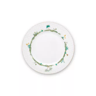 Pip Studio - Jolie Dots Gold - fehér porcelantál - 26,5 cm