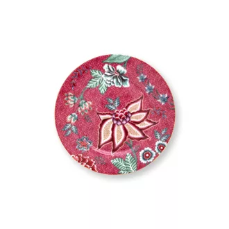   Pip Studio - Flower Festival - sötét rózsaszín porcelantál - 17 cm