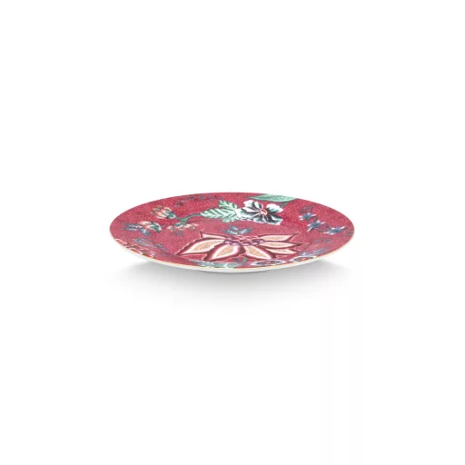Pip Studio - Flower Festival - sötét rózsaszín porcelantál - 17 cm