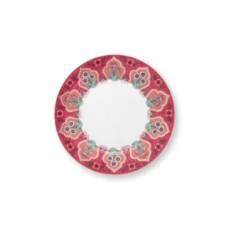   Pip Studio - Flower Festival Deco - sötét rózsaszín porcelantál - 21 cm