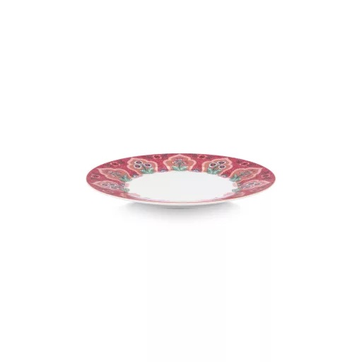 Pip Studio - Flower Festival Deco - sötét rózsaszín porcelantál - 21 cm