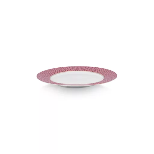 Pip Studio - Flower Festival Scallop - sötét rózsaszín porcelantál - 26,5 cm