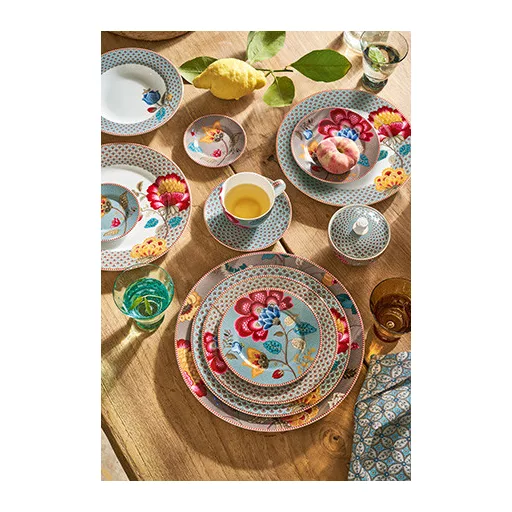 Mély tányér Blooming Tales kék 21,5cm