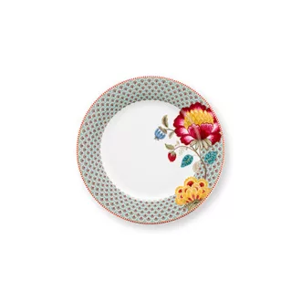 Tányér Blooming Tales kék 26,5cm