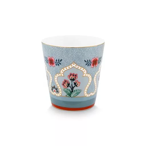 Ajándékszett bögre füles nélküli Oriental Flower Festival kék 230ml