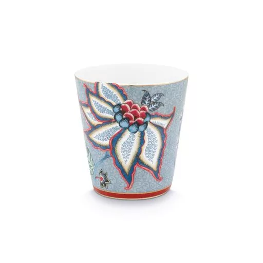 Ajándékszett bögre füles nélküli Oriental Flower Festival kék 230ml