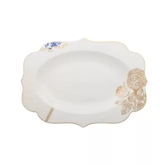 Ovális tálca Royal fehér 40x28,5cm