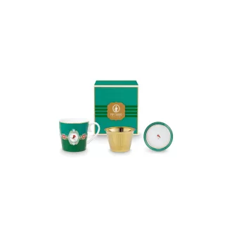 Tea for One Love Birds Medallion smaragd-zöld