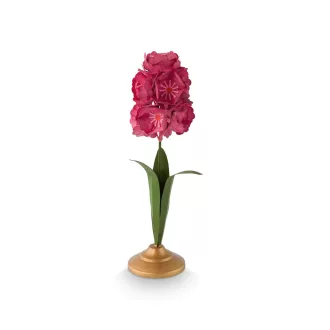 Gyertyatartó fém Virág rózsaszín 31.5cm