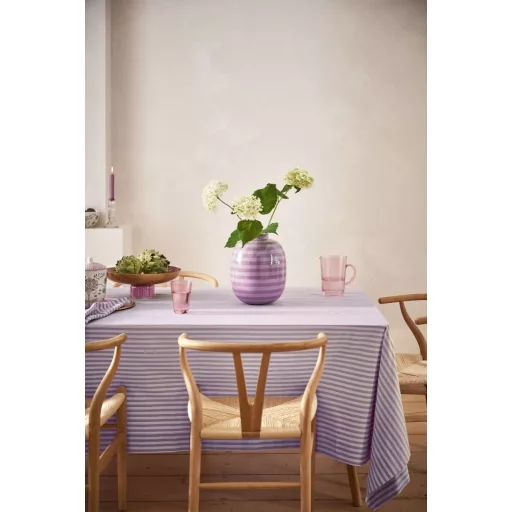 Váza metal lila csíkos 32cm