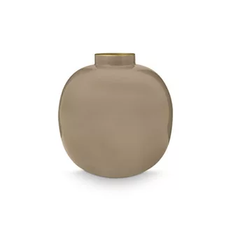 Váza fém khaki 23cm