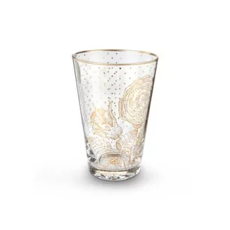 Longdrink pohár Royal arany virágos