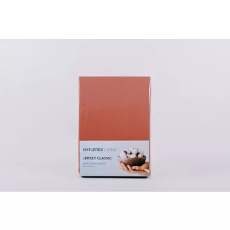 Jersey terracotta lepedő 90-100x200 cm