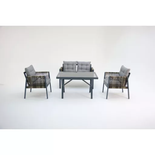 Rattan Aluminium Kerti bútor - Petra 2-es Kerti bútor Szett - 100 % Rattan 