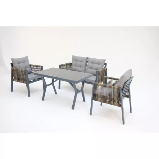Rattan Aluminium Kerti bútor - Petra 2-es Kerti bútor Szett - 100 % Rattan 