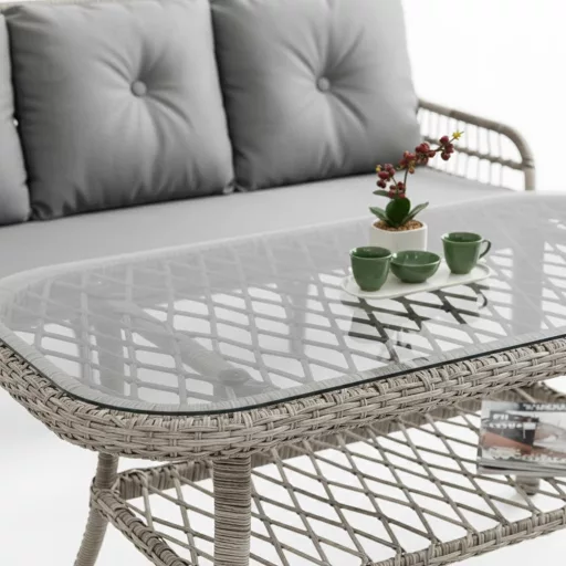 Rattan Profilvas Kerti bútor - Pisa 2-es Kerti bútor Szett - Rattan 