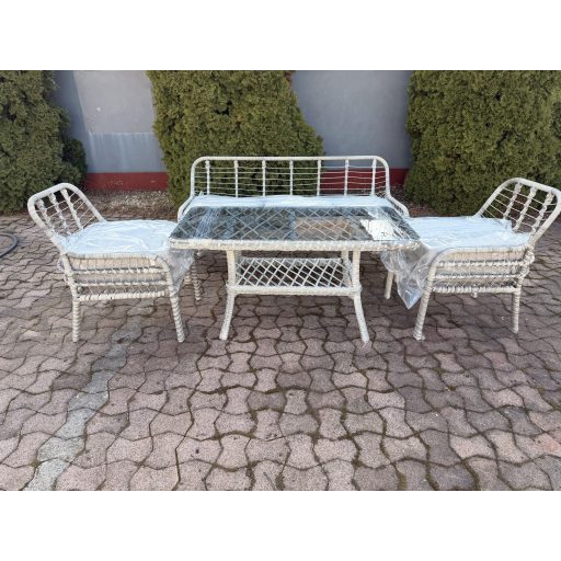 Rattan Profilvas Kerti bútor - Pisa 3-as Kerti bútor Szett - Rattan 