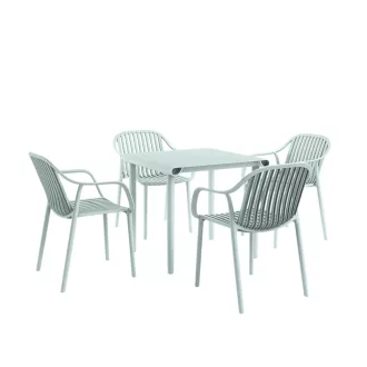   Livora Alme 5 részes kerti étkező garnitúra - Olasz Design -Celadon zöld