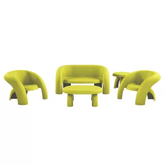   Livora Coccola Lounge 5 részes szett - Olasz Design - Lounge kerti bútor gabona sárga