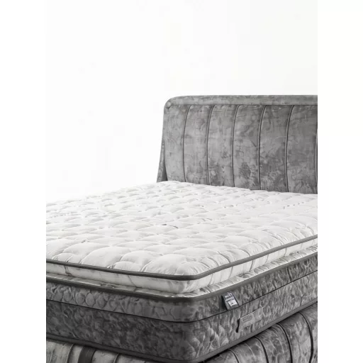 Livora Elite Ágyneműtartós Ágykeret és 7 Zónás Táskarugós Matrac Szett - 140x200x31 cm - Comfort Párnás Táskarugós Matrac