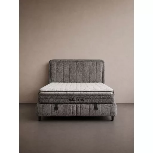 Livora Elite Ágyneműtartós Ágykeret és 7 Zónás Táskarugós Matrac Szett - 160x200x31 cm - Comfort Párnás Táskarugós Matrac