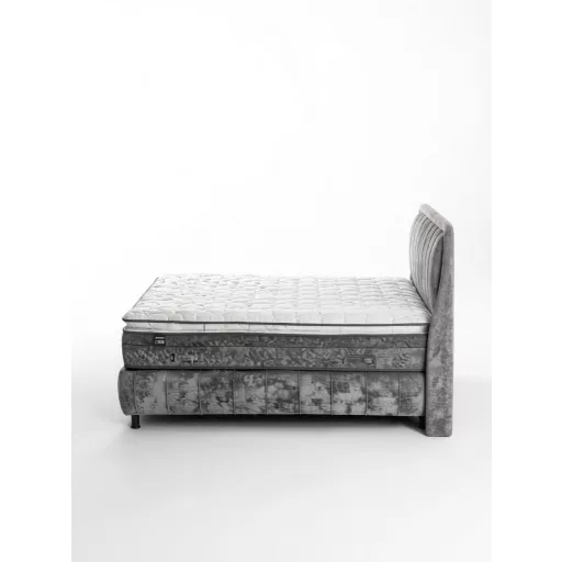 Livora Elite Ágyneműtartós Ágykeret és 7 Zónás Táskarugós Matrac Szett - 160x200x31 cm - Comfort Párnás Táskarugós Matrac