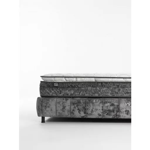 Livora Elite Ágyneműtartós Ágykeret és 7 Zónás Táskarugós Matrac Szett - 180x200x31 cm - Comfort Párnás Táskarugós Matrac
