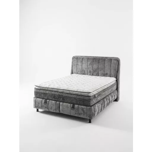 Livora Elite Ágyneműtartós Ágykeret és 7 Zónás Táskarugós Matrac Szett - 200x200x31 cm - Comfort Párnás Táskarugós Matrac