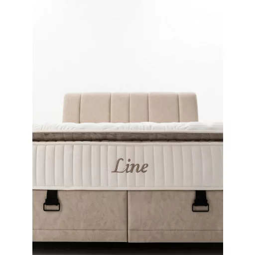 Livora Line Ágyneműtartós Ágykeret és 7 Zónás Táskarugós Matrac Szett - 160x200x34 cm - Comfort Párnás Táskarugós Matrac