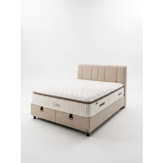   Livora Line Ágyneműtartós Ágykeret és 7 Zónás Táskarugós Matrac Szett - 180x200x34 cm - Comfort Párnás Táskarugós Matrac