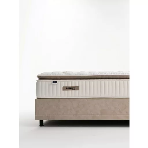 Livora Line Ágyneműtartós Ágykeret és 7 Zónás Táskarugós Matrac Szett - 180x200x34 cm - Comfort Párnás Táskarugós Matrac