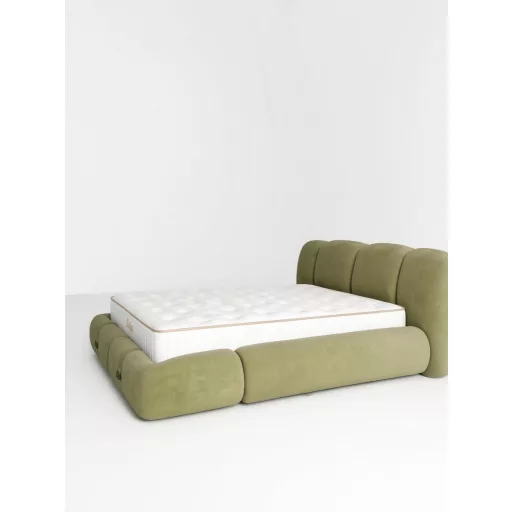 Livora LOTUS Ágyneműtartós Ágykeret és 7 Zónás Táskarugós Matrac Szett - 160x200x30 cm - 7 zónás Ortopéd Táskarugós Matrac