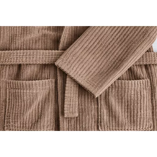 Luxus szállodai latte köntös 100% pamut – 380 g/m² | Hotel minőség - L - Astrid