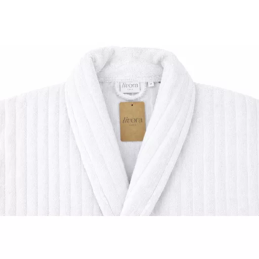 Luxus szállodai fehér köntös 100% pamut – 380 g/m² | Hotel minőség - 4XL - Carlevan