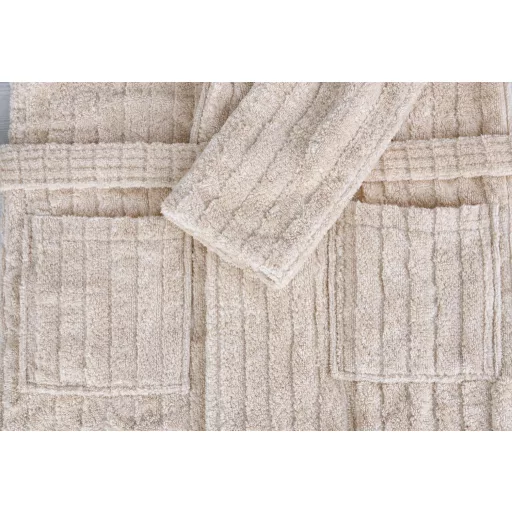 Luxus szállodai beige köntös 100% pamut – 380 g/m² | Hotel minőség - S - Carlevan