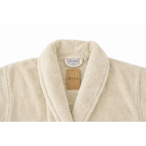 Luxus szállodai beige köntös 100% pamut – 380 g/m² | Hotel minőség - 2XL