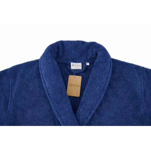 Luxus szállodai navy köntös 100% pamut – 380 g/m² | Hotel minőség - 4XL