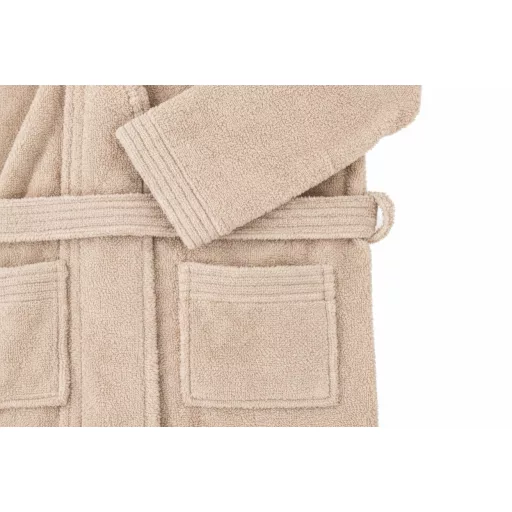 Luxus szállodai beige köntös 100% pamut – 380 g/m² | Hotel minőség - L