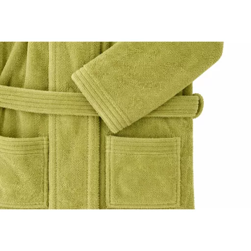 Luxus szállodai zöld köntös 100% pamut – 380 g/m² | Hotel minőség - XL