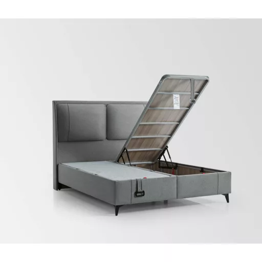 Livora Aloe Premium beige ágykeret és matrac szett - 140x200x33 cm - Beige Ágykeret és 7 zónás Táskarugós matrac