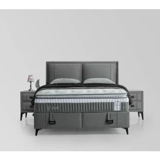   Livora Aloe Premium ágykeret és matrac szett - 200x200x33 cm - Ágykeret és 7 zónás Táskarugós matrac
