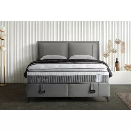 Livora Aloe premium 7 zónás Táskarugós Matrac - 200x200x33 cm - Luxus Táskarugós Hotel Matrac 