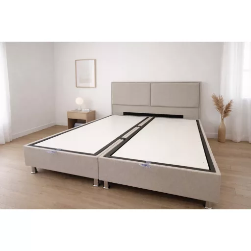  Livora Lotus Natur Ágyneműtartós Ágykeret - 160x200 cm - Beige- UTOLSÓ DB