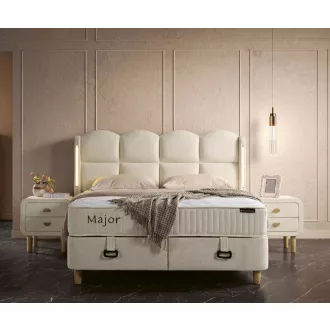   Livora Major ágykeret és latex matrac szett - 160x200x28 cm - Ágykeret és 7 zónás Táskarugós matrac