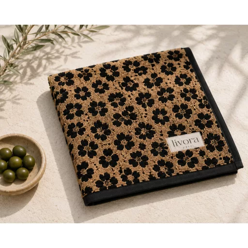 Livora Noir Bloom Törölköző 50x100 cm  - 500 g/m² - Exklúziv minőség